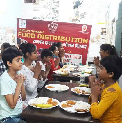 Iskcon Dwarka Food Distribution