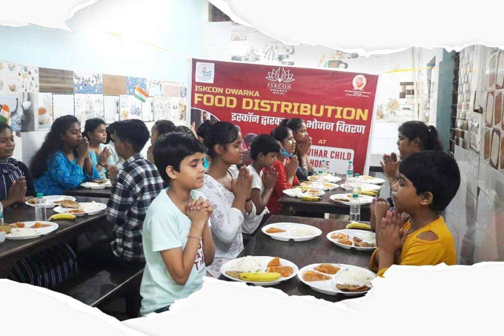 Iskcon Dwarka Food Distribution